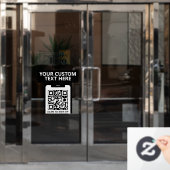 QR Code Bedrijfslogo Modern Minimalistisch Schoon  Raamsticker (Kantoordeur)