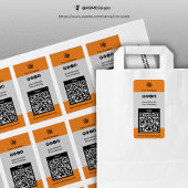 QR-code bedrijfslogo social media-label Etiket