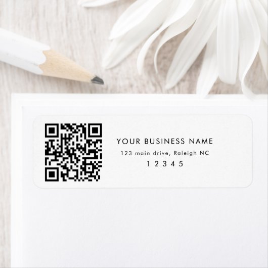 QR-code Bedrijfsnaam Retouradres Etiket (Insitu)