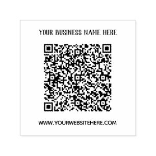 QR-code Bedrijfsnaam Website Stempel Voorbeeld