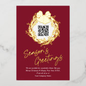 QR-code bedrijfsseizoenen groet Folie H Folie Feestdagenkaart (Voorkant)