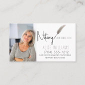 QR-code beige & White-minimalist - Notarisfoto Visitekaartje (Voorkant)