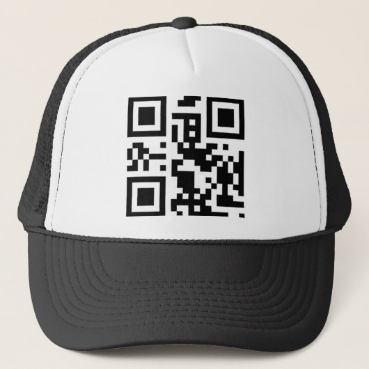 QR-code "bel me"-dop Trucker Pet (Voorkant)