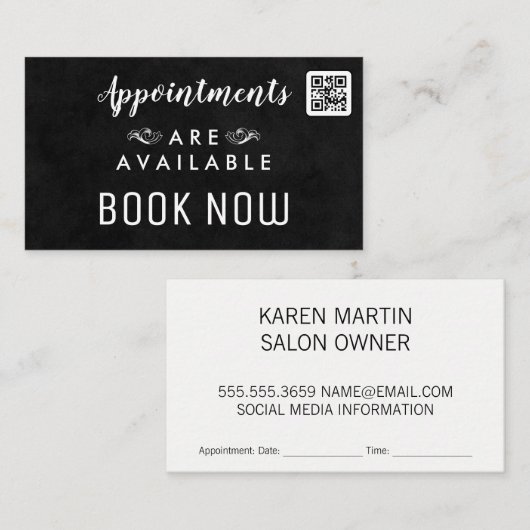 QR-code | Benoeming Afsprakenkaartje (Voorkant / Achterkant)