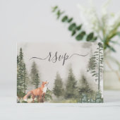 QR Code Bergbos Rustieke Bossen Bruiloft RSVP (Staand voorkant)