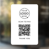 QR-code Betaling | Contactloze scan om te betalen Raamsticker