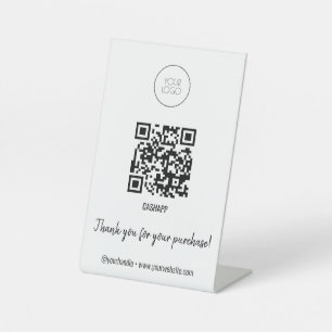QR-code Betaling je Logo hier betalen Reclamebord Met Voetstuk
