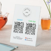 QR-code betaling - Scan om bedrijfslogo te betalen Reclamebord Met Voetstuk (Insitu)