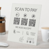 QR Code Betaling - Scannen naar Betalen Business L Reclamebord Met Voetstuk (Insitu)