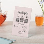 QR Code Betaling - Scannen naar Betalen Business L Reclamebord Met Voetstuk (Insitu)