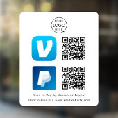 QR Code Betaling | Venmo & Paypal Scan om te Betal Raamsticker