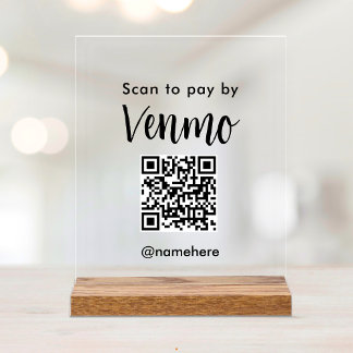 QR-code betaling via sociale media Acryl Bord
