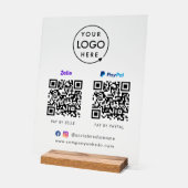 QR-code Betaling | Zelle Paypal Scan to Pay Logo Acryl Bord (Hoek)