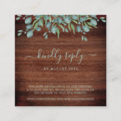 QR-code bijtende botanische eucalyptusbruiloft RSV Informatiekaartje (Voorkant)