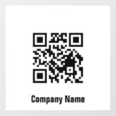 QR Code Black and White Business Template  Raamsticker (Vel)