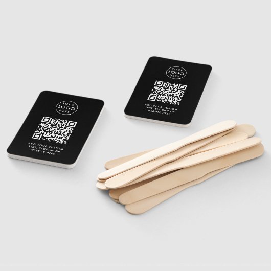 QR-code | Black Business Logo Professional Handwaaier (Niet-gemonteerd)