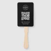 QR-code | Black Business Logo Professional Handwaaier (Voorkant)