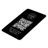 QR-code | Black Business Logo Professional Modern Magneet (Linkerzijde)