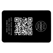 QR-code | Black Business Logo Professional Modern Magneet (Horizontaal)