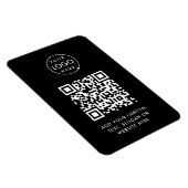 QR-code | Black Business Logo Professional Modern Magneet (Rechterzijde)