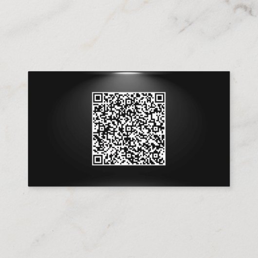 QR-code Black Gold Visitekaartje - onder Spotlight (Achterkant)