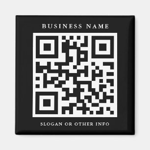 QR Code Black Simple Business Magnet Magneet