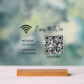 QR Code Blanc Profitez De La Tablette Wifi Signal  (Neutre)
