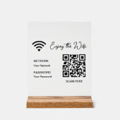QR Code Blanc Profitez De La Tablette Wifi Signal  (Recto)