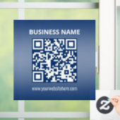 QR-code | Blau (of elke kleur) verloop Raamsticker (Huis)