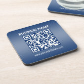 QR-code | Blauw (of elke kleur) Verloop Bier Onderzetter (Linkerzijde)