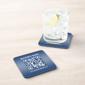 QR-code | Blauw (of elke kleur) Verloop Bier Onderzetter (Rechterzijde)