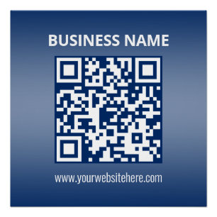 QR-code Blauw (of elke kleur) Verloop Perfect Poster