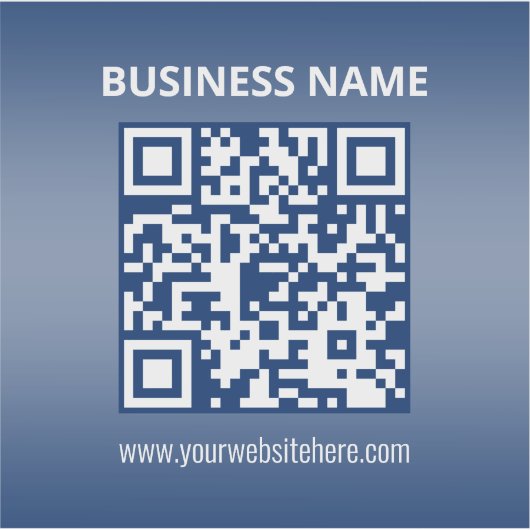 QR-code | Blauw (of elke kleur) Verloop Sticker (Voorkant)