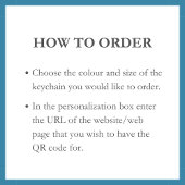  QR-code Blauwe Sleutelhanger