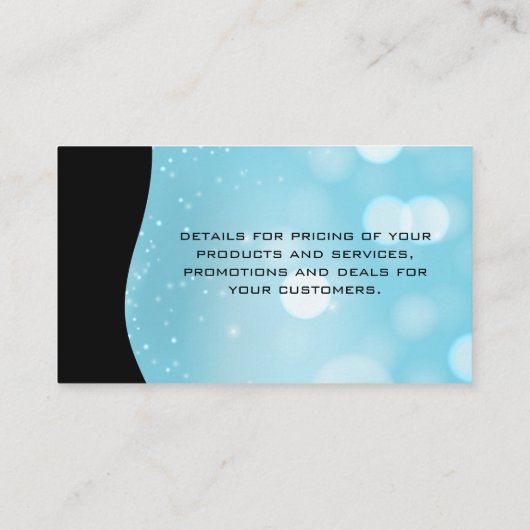 QR Code / Blue Boke Carte de visite Abstrait (Dos)