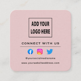 QR code Blush Pink volgt scannen om verbinding met Vierkante Visitekaartje