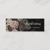 QR Code | Blush Rozen Zwart Mini Visitekaartje (Voorkant)