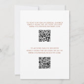 QR Code Boho Wildflower Vrijgezellenfeest Kaart (Achterkant)