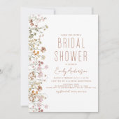 QR Code Boho Wildflower Vrijgezellenfeest Kaart (Voorkant)