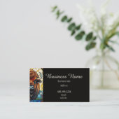 QR Code Bold Bison Buffalo Animal Nature Art Visitekaartje (Staand voorkant)