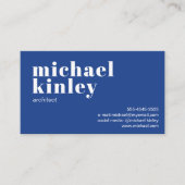QR code bold modern minimalist professional blue Visitekaartje (Voorkant)