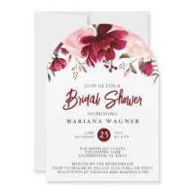 QR Code bordeauxroze bloem bruidsdouche