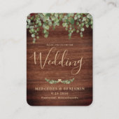 QR Code Botanique rustique Faire-part de mariage (Devant)