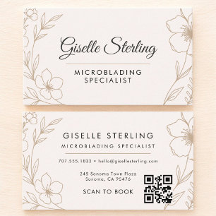 QR Code Botanische Blush Microblading Specialist Visitekaartje