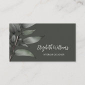 QR-code | Botanische schets Visitekaartje (Voorkant)