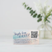 QR-code bruiloft RSVP-batchbestemming Informatiekaartje (Staand voorkant)