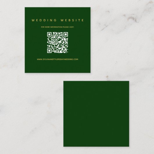 QR-code bruiloft Website Informatiekaartje (Voorkant / Achterkant)