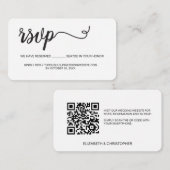QR code bruiloft website Zitplaatsen gereserveerd  Informatiekaartje (Voorkant / Achterkant)