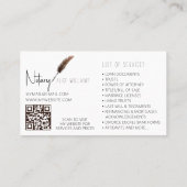 QR-code bruin & witminimalistisch neutraal Visitekaartje (Achterkant)