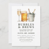 QR Code Bubbels & Brouwen Koppels Douche Kaart (Voorkant)